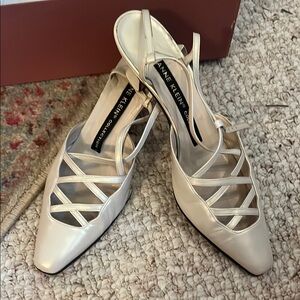 Anne Klein Cream Strappy Heels